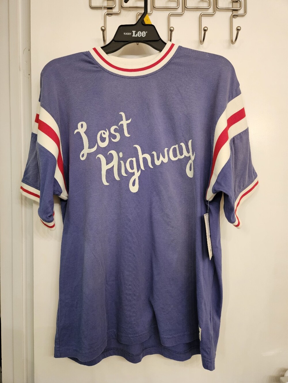 Lee x Kacey Musgraves Lost Highway Ringer T-Shirt L Vintage Wash Distressed NWT